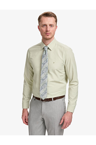 Pierre Cardin Cămașă de bază verde, slim fit, cu mânecă lungă 50325338-VR054