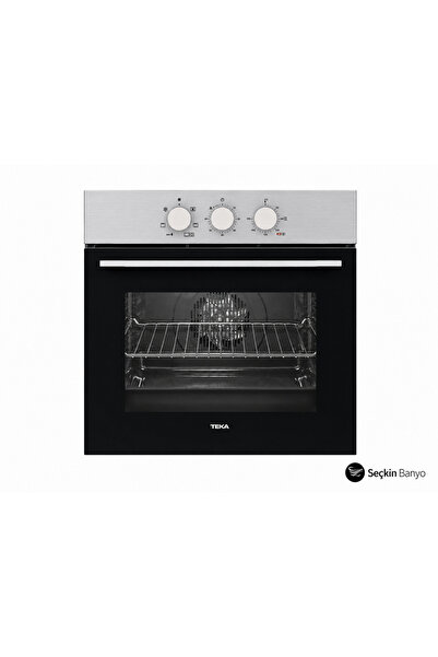 Teka HE 715 SS Ankastre Fırın, Inox panel, Siyah cam kapak, 65LT