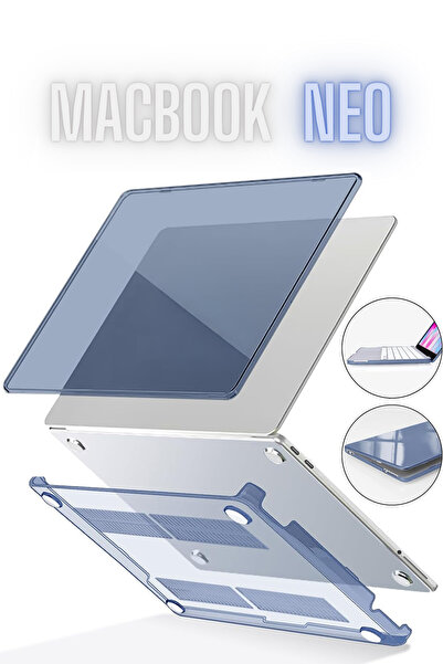 TEKNETSTORE Macbook Neo 13 inç A3404 Uyumlu Kılıf Kristal Kapak Şeffaf Parlak...