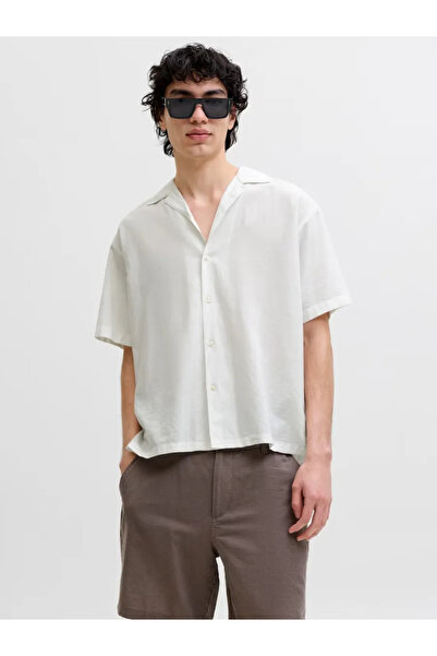 Jack & Jones Cămașă Jjebreeze Lınen Blend Resort pentru bărbați, cu mâneci sc...
