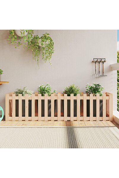 vidaxl Pat inaltat gradina design gard 200x50x50 cm lemn impregnat pin