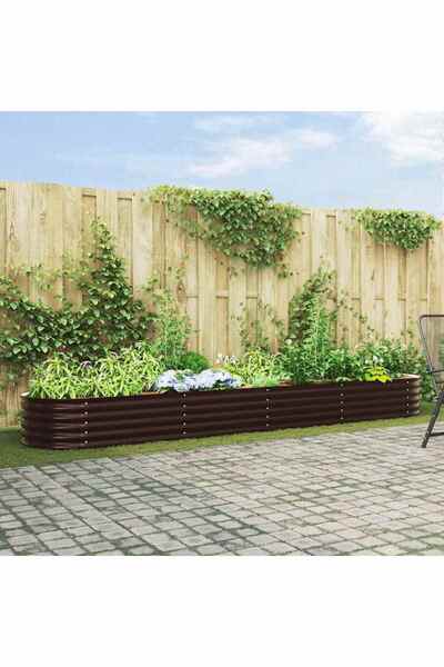 vidaxl Pat ridicat Maro 400 x 80 x 44 cm Otel