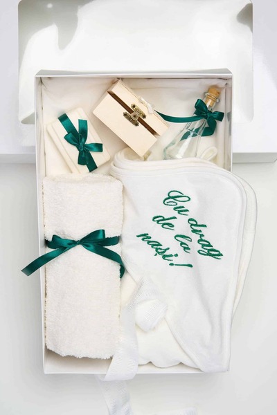 Andreeatex Trusou PureBebe botez - verde - 7 piese