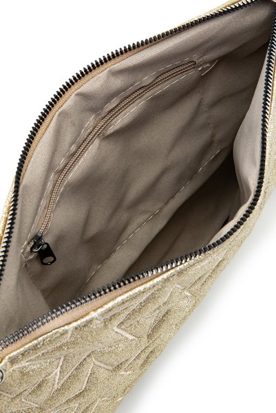 minebag Tablet Boy Dikişli Clutch Star Geantă Crossbody Star pentru femei Tbstar Simli Gold
