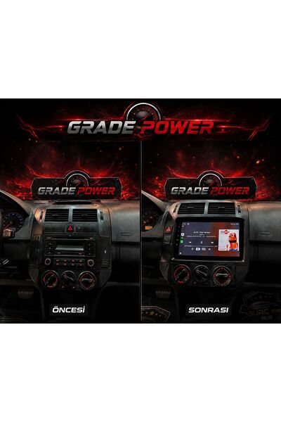 Grade Power ESKİ KASA POLO MULTİMEDYA CARPLAY 4GB RAM 64GB HAFIZA SON SÜRÜM A...