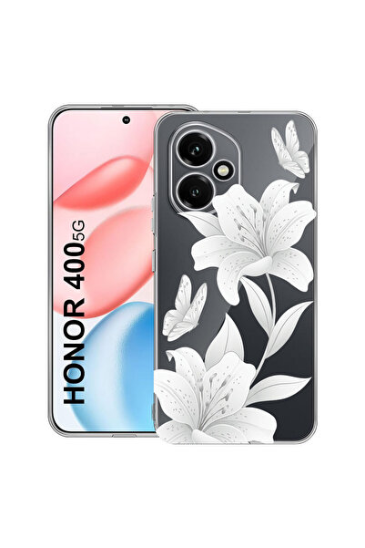bestcase Αντικραδασμική Θήκη για Honor 400, Φλοράλ - Κομψός Λευκός Λωτός, 204...