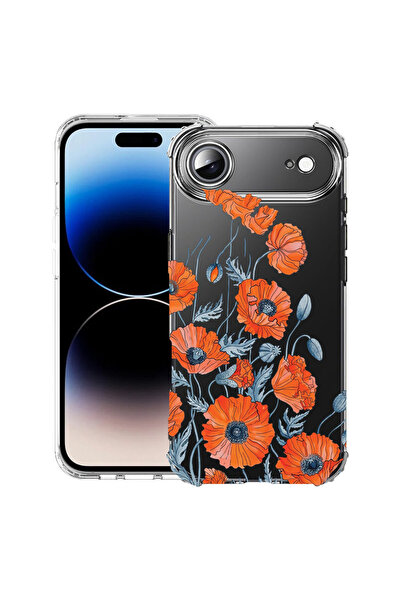 bestcase Противоударен калъф за Apple iPhone 17 Air, Флорален - Минималистиче...