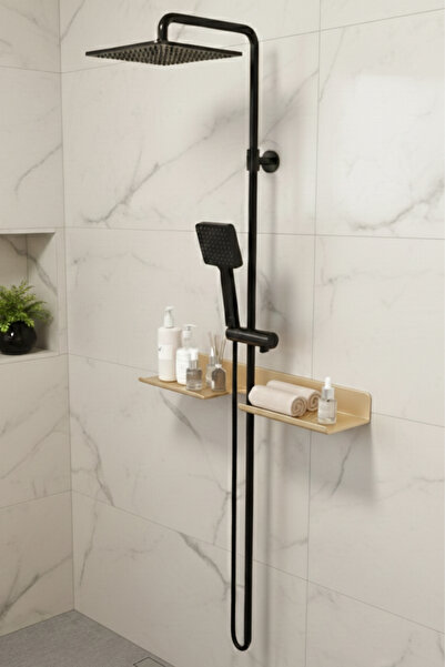 ZenoraHome Paslanmaya Dayanıklı Metal Banyo Rafı Banyo Organizer Şampuanlık