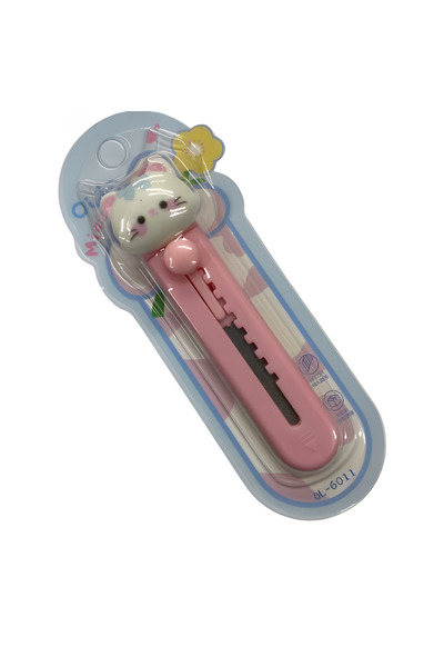 EleganTShoP Mini Maket Bıçağı Falçata 9 cm Pembe OLX-6011