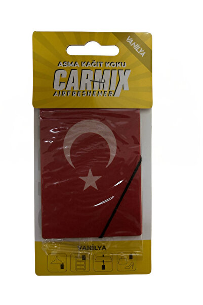 Autowise Carmix Türk Bayrak Desenli Vanilya Kokulu Araç Dikiz Aynası Oto Koku...