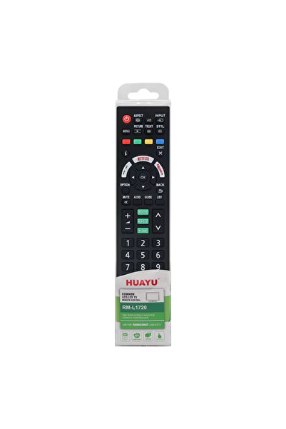 HUAYU Telecomanda TV LCD RM-L1720, Plastic, Compatibil cu Panasonic, Negru