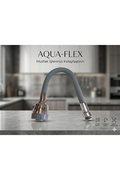 Aqua Oynar başlık musluk borusu GRİ