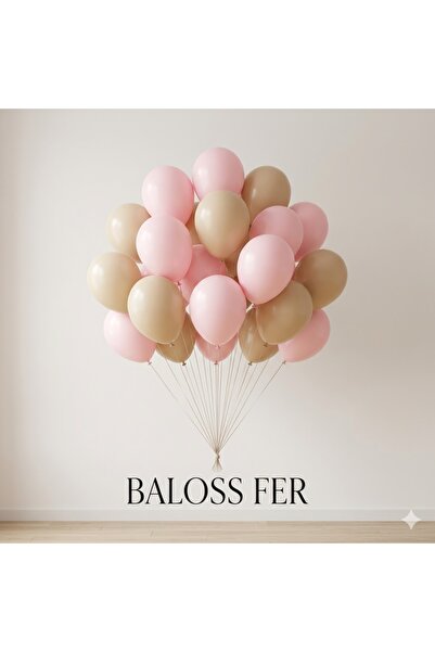 baloss fer Pembe Deniz Kumu Balon Seti 20 Parça Doğum Günü Parti Dekor Şık