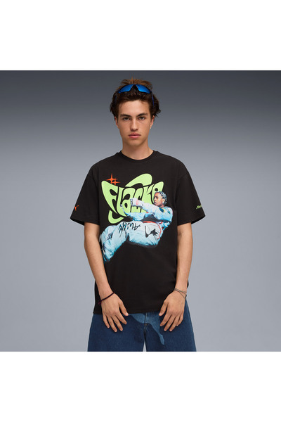 Puma تي شيرت أسود للرجال من Asap Rocky Flacko Drive