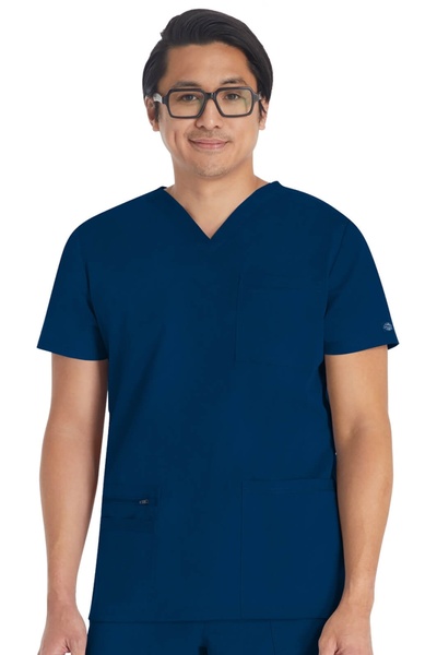 Dickies Medical Dickies Balance Men's Medical Scrub Top DK672, Navy Blue, V-N...