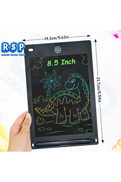 Choice لوح رسم أسود مقاس 8.5 بوصة من RSP، لوح كتابة LCD للأطفال والبنات، أداة...