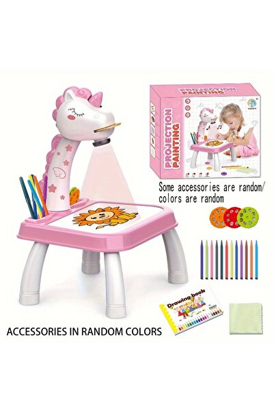 Choice YM2203 Children's projection painting table, pony shape, graffiti draw...