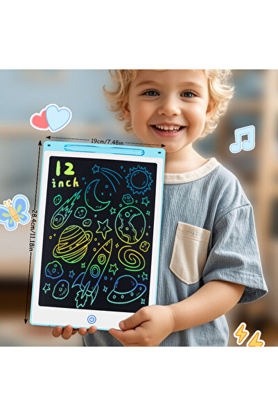 Choice لوح رسم وكتابة LCD كرتوني 120BW-SKY-BLUE مقاس 8.5/10/12/16 بوصة، لوحة ...