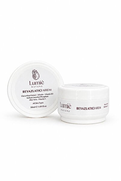 Cilt Beyazlatıcı Krem (Arbutin + Vitamin B3 + Vitamin C + Aloe Vera) Leke Karşıtı ve Aydınlatıcı Parfümsüz Nemlendirici