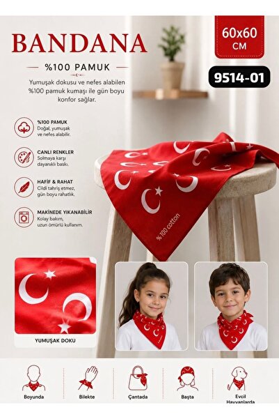 Butik 100% pamučna bandana s motivom mesečeve zvezde