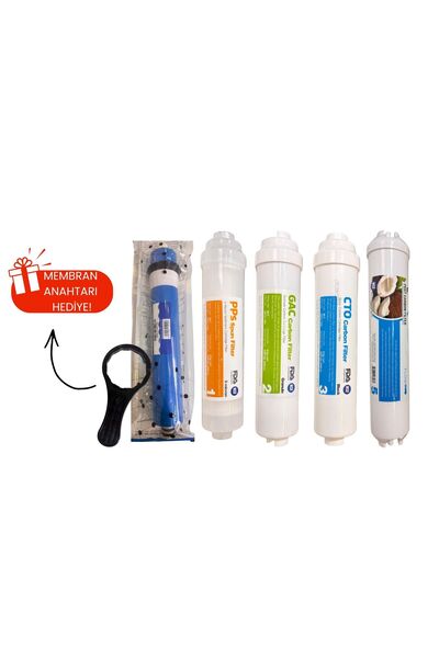 Aqua NSF ONAYLI 5'Lİ SU ARITMA FİLTRESİ FULL SET+ DİRSEK HEDİYE