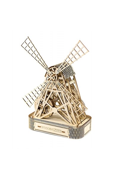 Wooden City 3D Μύλος Παζλ - κιτ μηχανικού μοντέλου