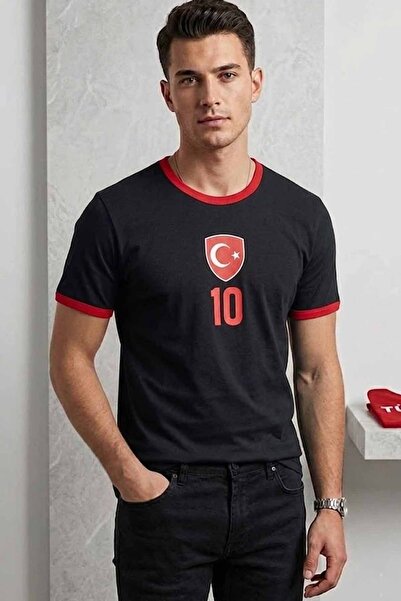 vynor atelier Türkiye Milli Takım Temalı Tişört/Forma - Ay Yıldız Logolu 10 N...