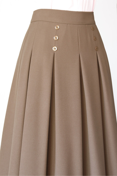 hrmonny Pileli nostalji düğmeli vintage etek