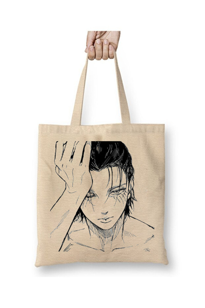 Toyaso Eren Yeager Anime Shingeki No Kyojin Geantă albă din pânză Geantă de c...