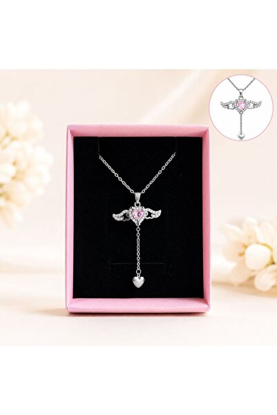 enyessaccessory قلادة من الفولاذ بتصميم جناح متحرك