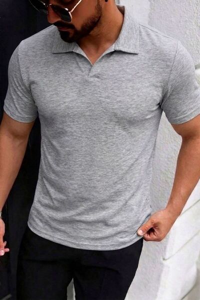 Mood Lab Men's Polo Neck Regular Fit Short Sleeve T-Shirt