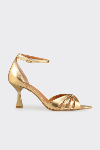 Elle Shoes Gold Deri Kadın Sandalet