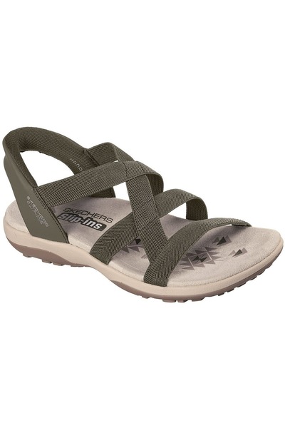 SKECHERS Sandale Reggae Slim - Stretch Flex, Verzi, Femei