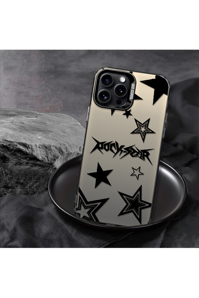PATTERNOVA Tecno Camon 40 Compatible Unbreakable Silicone Cute Star Patterned Printed Cover Shock Absorbing Protection