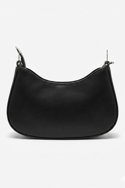 Vellamour Black Baguette Women's Shoulder Bag – Minimal Zipper Closure Stylis...