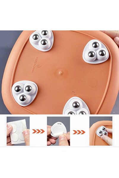 Skygo Set of 4 360 Degree Rotatable Adhesive Ball Wheels - Furniture Slider W...