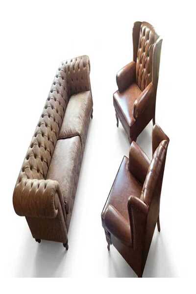 3A Mobilya KENSINGTON CHESTERFIELD TAKIM 3+1+1