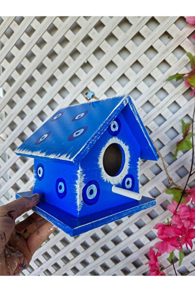buraxe 16×16×16 Cm, 2 Birdhouses, Bird Nest for Garden/Tree Decoration, Hand-Painted