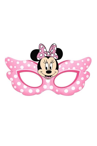 Partiden Minnie Mouse Karton Parti Maskesi 6 Adet