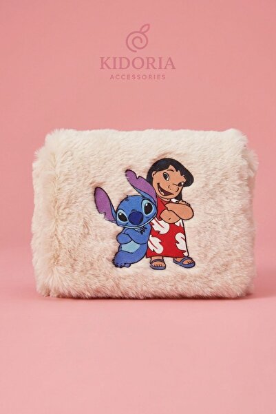 Kidoria Stitch Peluş Cüzdan Kawaii Tasarım Bozuk Para Cüzdanı