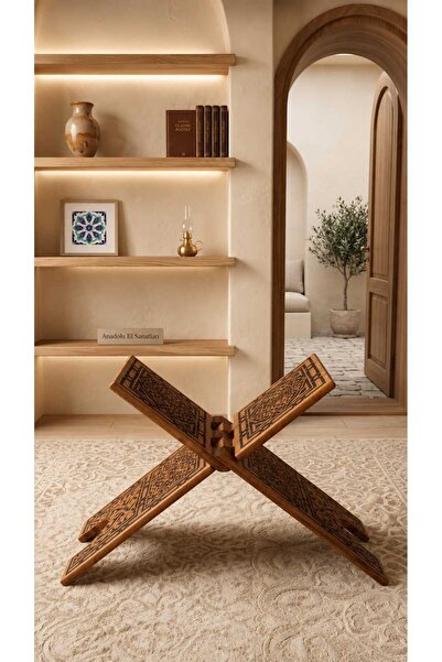 Banum Luxury Wonderful Natural Fir Wood Handcrafted Quran Holder Large Size