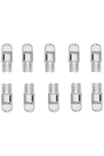 enkourakoko Set de 10 becuri LED, DC12V / T10 / W5W, Lumină albă, pentru bord...