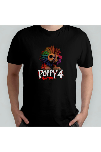 Pixxa Poppy Playtime Chapter 4 Unisex 100% Cotton Crew Neck T-Shirt Model 3