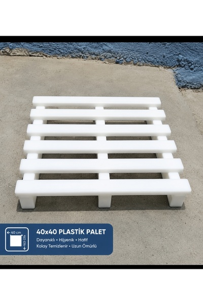 HANUR POLİETİLEN 40x40 Plastik Palet Hijyenik Yükseltici Platform