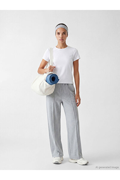LC Waikiki Trendlucky Soft Touch Women's Sports Sweatpants with Difference in...