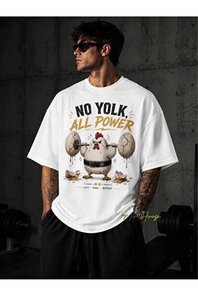 MiniHouse CHICKEN GYM T-SHIRT SA ŠTAMPOM, OVERSIZE