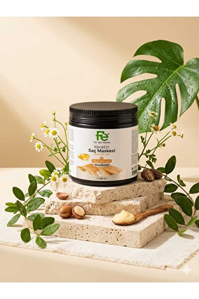 Fe HYALURONİK ASİT SHEA BUTTER DESTEKLİ KERATİN SAÇ MASKESİ 300ML ISIL İŞLEM ...