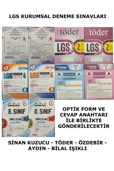 Nartest Yayınları LGS Kurumsal Deneme Sınavları sinan kuzucu - özdebir - töde...