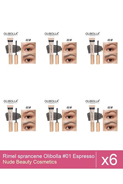 Makeup Set 6x Rimel sprancene Olibolla #01 Espresso
