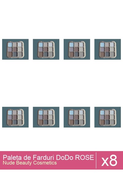Makeup Set 8x Paleta de Farduri DoDo ROSE 8g, 01